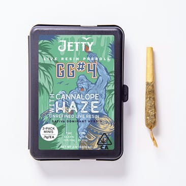GG #4 x Cannalope Haze UNREFINED Live Resin Infused Preroll 3 Pack (2.1g) GG #4 x Cannalope Haze UNREFINED Live Resin Infused Preroll 3 Pack (2.1g)