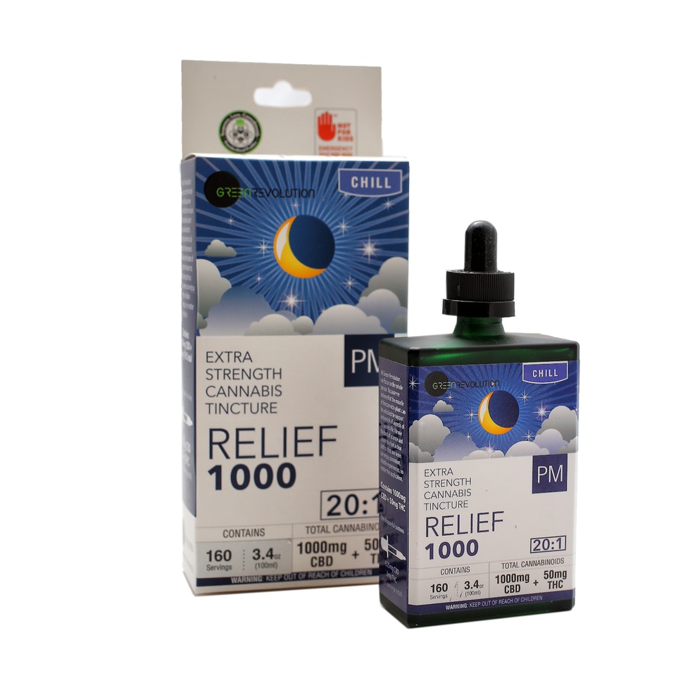 20:1 Relief 1000 PM Tincture 1050mg 20:1 Relief 1000 PM Tincture 1050mg