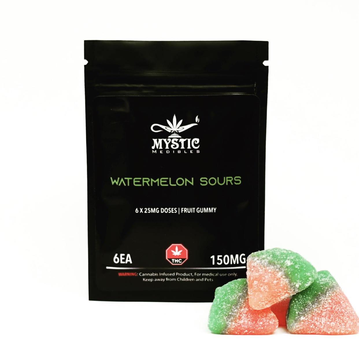 Watermelon Sours by Mystic Medibles (150mg THC) Watermelon Sours by Mystic Medibles (150mg THC)